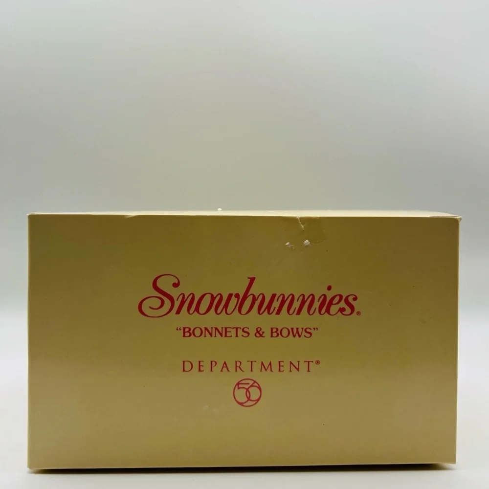 Snowbunnies Bonnets & Bows Dept 56 Figurine 56.06844 w/ Box